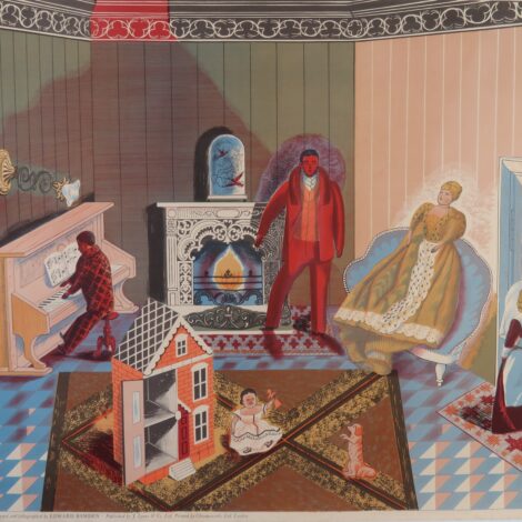 Edward Bawden, The Dolls at Home, lithograph